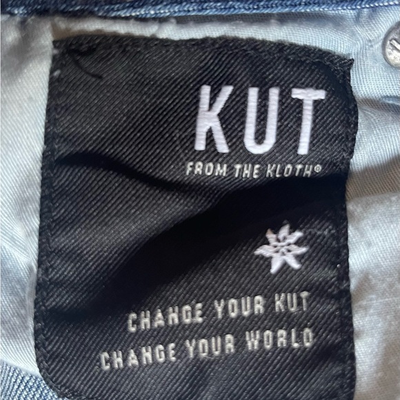 NWOT Kut from the Kloth Distressed Reese Ankle Straight Let Raw Hem Jeans Sz 4 - Picture 13 of 15